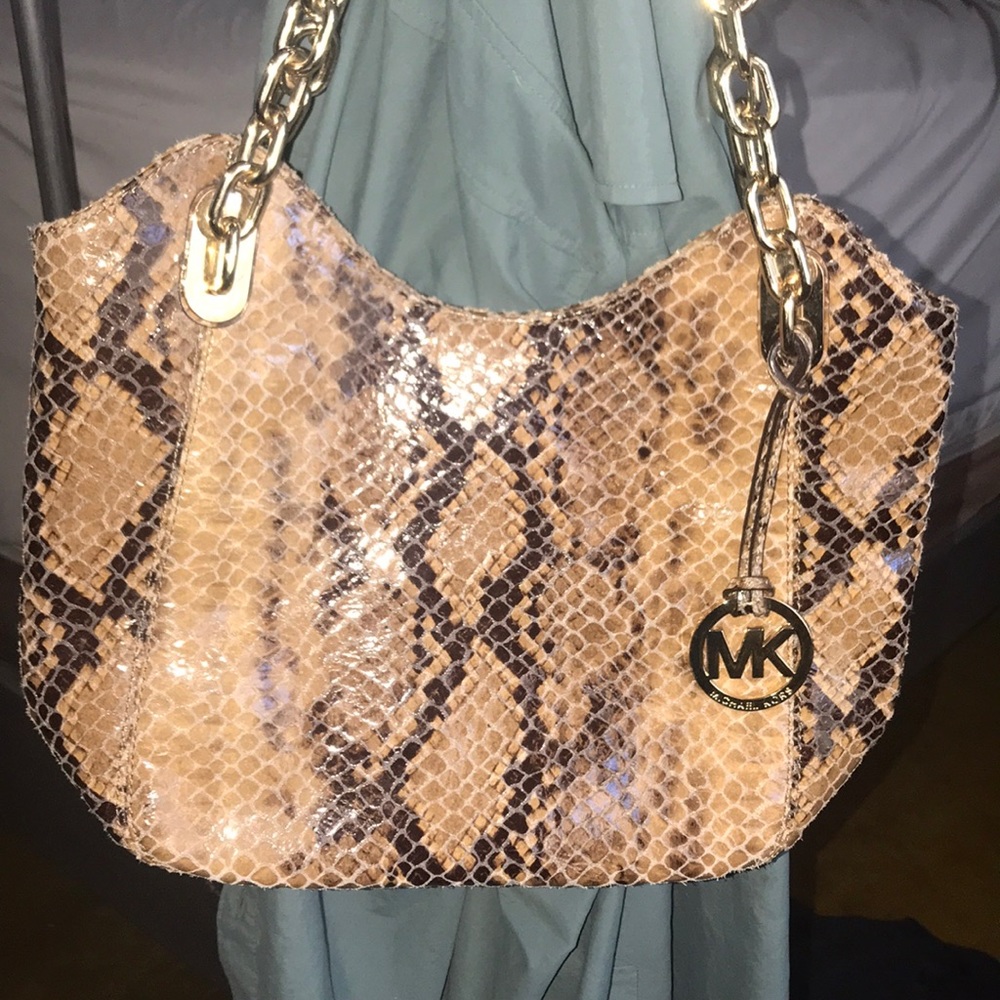 MK snakeskin bag
